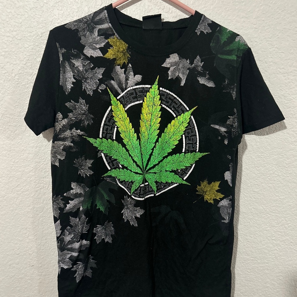 T Shirt Casual Shirt for Men Short Sleeve Size M Color Black